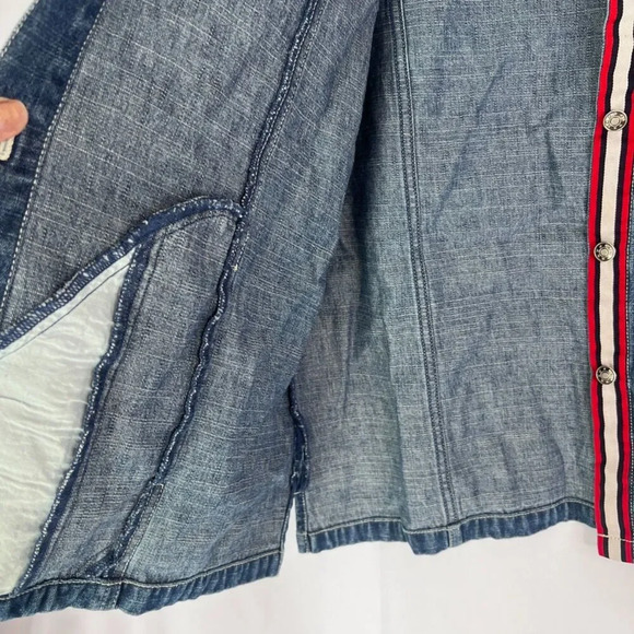 Norton Studios Cotton Denim Button Front Shacket w/ Pockets Size LG - Picture 8 of 11